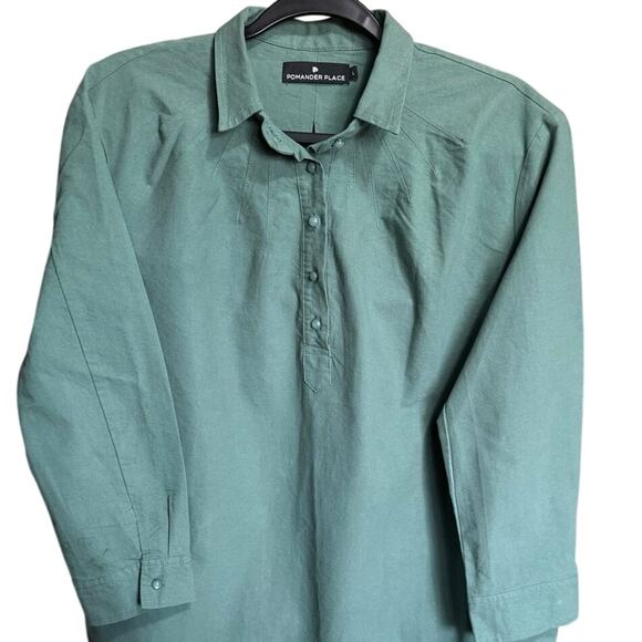 Tuckernuck’s Pomander Place Polly Dress Collared Boxy Fit Green Size Large - Picture 7 of 13